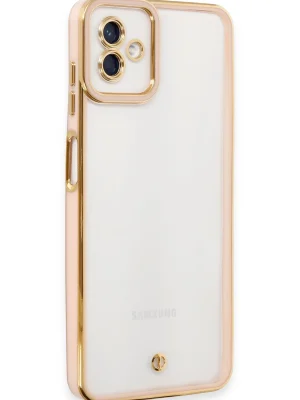 Newface Samsung Galaxy A04 Kılıf Liva Lens Silikon - Rose