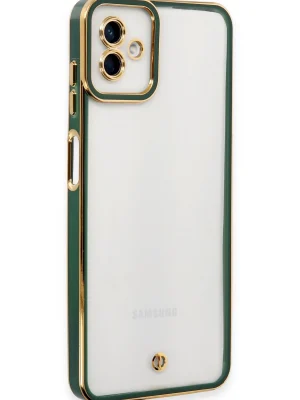 Newface Samsung Galaxy A04 Kılıf Liva Lens Silikon - Yeşil