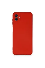 Newface Samsung Galaxy A04 Kılıf Nano içi Kadife Silikon - Kırmızı