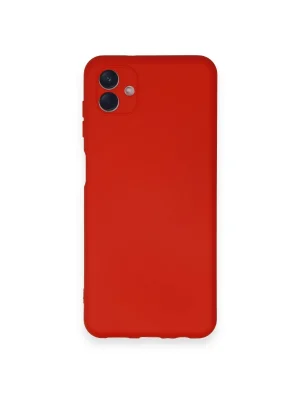 Newface Samsung Galaxy A04 Kılıf Nano içi Kadife Silikon - Kırmızı