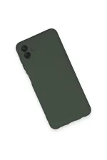 Newface Samsung Galaxy A04 Kılıf Nano içi Kadife Silikon - Koyu Yeşil - Görsel 3