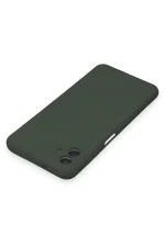 Newface Samsung Galaxy A04 Kılıf Nano içi Kadife Silikon - Koyu Yeşil - Görsel 4