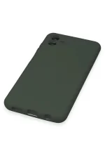 Newface Samsung Galaxy A04 Kılıf Nano içi Kadife Silikon - Koyu Yeşil - Görsel 5