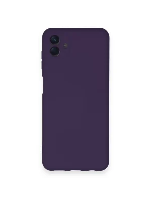 Newface Samsung Galaxy A04 Kılıf Nano içi Kadife Silikon - Mor