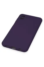Newface Samsung Galaxy A04 Kılıf Nano içi Kadife Silikon - Mor - Görsel 5