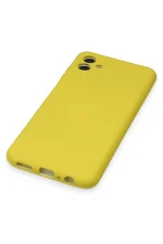 Newface Samsung Galaxy A04 Kılıf Nano içi Kadife Silikon - Sarı - Görsel 5