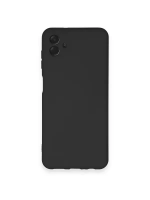 Newface Samsung Galaxy A04 Kılıf Nano içi Kadife Silikon - Siyah