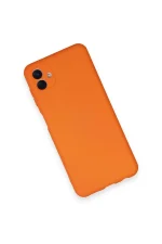 Newface Samsung Galaxy A04 Kılıf Nano içi Kadife Silikon - Turuncu - Görsel 3