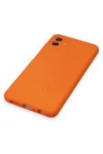 Newface Samsung Galaxy A04 Kılıf Nano içi Kadife Silikon - Turuncu - Görsel 4