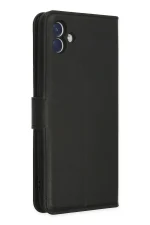 Newface Samsung Galaxy A04 Kılıf Trend S Plus Kapaklı Kılıf - Siyah - Görsel 2