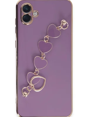 Newface Samsung Galaxy A04E Kılıf Esila Silikon - Mor