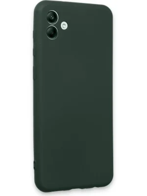 Newface Samsung Galaxy A04E Kılıf First Silikon - Koyu Yeşil