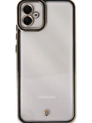 Newface Samsung Galaxy A04E Kılıf Liva Lens Silikon - Siyah
