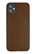 Newface Samsung Galaxy A04E Kılıf Loop Deri Silikon - Kahverengi