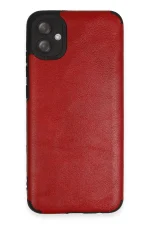 Newface Samsung Galaxy A04E Kılıf Loop Deri Silikon - Kırmızı