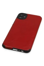 Newface Samsung Galaxy A04E Kılıf Loop Deri Silikon - Kırmızı - Görsel 4