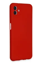 Newface Samsung Galaxy A04E Kılıf Nano içi Kadife Silikon - Kırmızı - Görsel 2