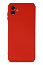 Newface Samsung Galaxy A04E Kılıf Nano içi Kadife Silikon - Kırmızı