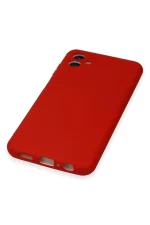 Newface Samsung Galaxy A04E Kılıf Nano içi Kadife Silikon - Kırmızı - Görsel 5