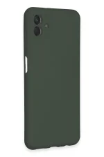 Newface Samsung Galaxy A04E Kılıf Nano içi Kadife Silikon - Koyu Yeşil - Görsel 2