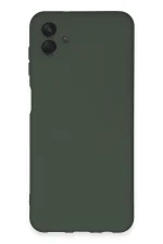 Newface Samsung Galaxy A04E Kılıf Nano içi Kadife Silikon - Koyu Yeşil