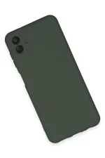 Newface Samsung Galaxy A04E Kılıf Nano içi Kadife Silikon - Koyu Yeşil - Görsel 3