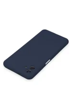 Newface Samsung Galaxy A04E Kılıf Nano içi Kadife Silikon - Lacivert - Görsel 4
