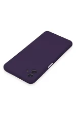 Newface Samsung Galaxy A04E Kılıf Nano içi Kadife Silikon - Mor - Görsel 4