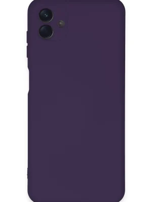 Newface Samsung Galaxy A04E Kılıf Nano içi Kadife Silikon - Mor