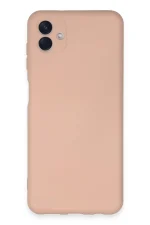 Newface Samsung Galaxy A04E Kılıf Nano içi Kadife Silikon - Pudra