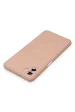 Newface Samsung Galaxy A04E Kılıf Nano içi Kadife Silikon - Pudra - Görsel 4