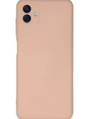 Newface Samsung Galaxy A04E Kılıf Nano içi Kadife Silikon - Pudra