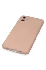 Newface Samsung Galaxy A04E Kılıf Nano içi Kadife Silikon - Pudra - Görsel 5
