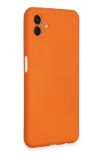 Newface Samsung Galaxy A04E Kılıf Nano içi Kadife Silikon - Turuncu - Görsel 2