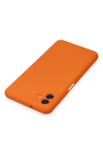 Newface Samsung Galaxy A04E Kılıf Nano içi Kadife Silikon - Turuncu - Görsel 5