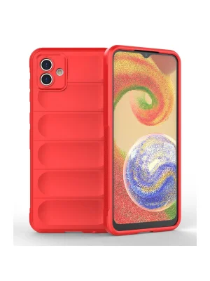 Newface Samsung Galaxy A04E Kılıf Optimum Silikon - Kırmızı