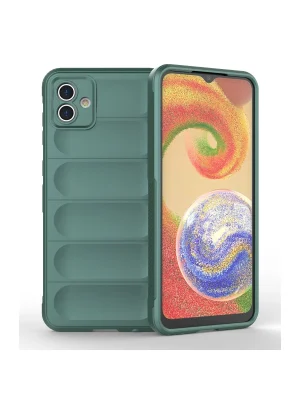 Newface Samsung Galaxy A04E Kılıf Optimum Silikon - Koyu Yeşil
