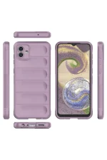 Newface Samsung Galaxy A04E Kılıf Optimum Silikon - Mor - Görsel 3