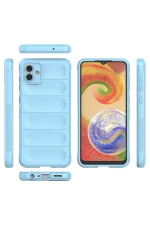 Newface Samsung Galaxy A04E Kılıf Optimum Silikon - Sky Blue - Görsel 3