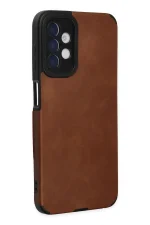 Newface Samsung Galaxy A04S Kılıf Loop Deri Silikon - Kahverengi - Görsel 2