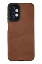 Newface Samsung Galaxy A04S Kılıf Loop Deri Silikon - Kahverengi