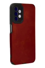 Newface Samsung Galaxy A04S Kılıf Loop Deri Silikon - Kırmızı - Görsel 2