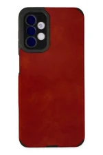 Newface Samsung Galaxy A04S Kılıf Loop Deri Silikon - Kırmızı