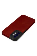 Newface Samsung Galaxy A04S Kılıf Loop Deri Silikon - Kırmızı - Görsel 4