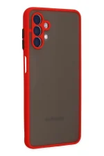 Newface Samsung Galaxy A04S Kılıf Montreal Silikon Kapak - Kırmızı - Görsel 2