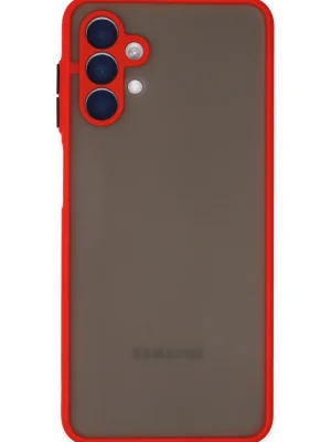 Newface Samsung Galaxy A04S Kılıf Montreal Silikon Kapak - Kırmızı