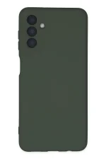 Newface Samsung Galaxy A04S Kılıf Nano içi Kadife Silikon - Koyu Yeşil