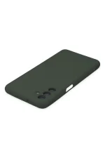 Newface Samsung Galaxy A04S Kılıf Nano içi Kadife Silikon - Koyu Yeşil - Görsel 4