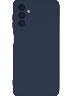 Newface Samsung Galaxy A04S Kılıf Nano içi Kadife Silikon - Lacivert