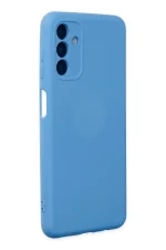 Newface Samsung Galaxy A04S Kılıf Nano içi Kadife Silikon - Mavi - Görsel 2